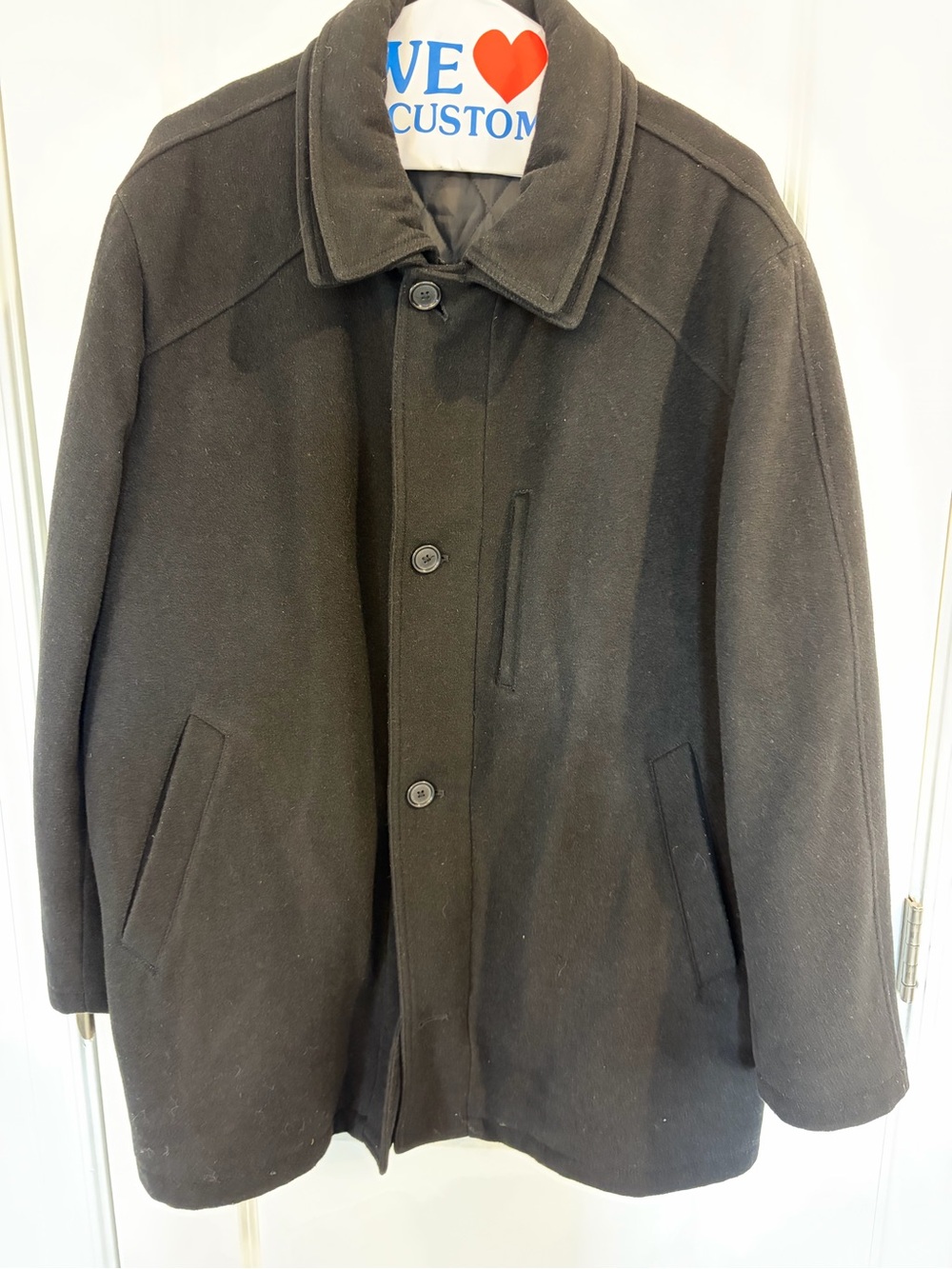 Lauren Ralph Lauren Black Wool Pea Coat